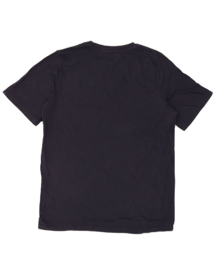 Jack & Jones Mens Graphic T-Shirt Top Medium Navy Blue