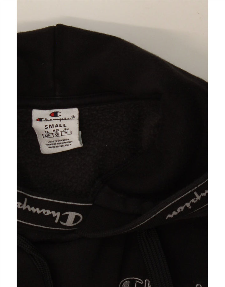 CHAMPION Mens Hoodie Jumper Small Black Vintage Champion and Second-Hand Champion from Messina Hembry 
