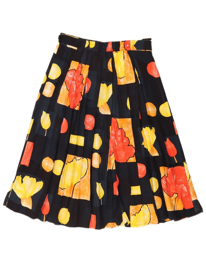 Vintage Womens High Waist A-Line Skirt W28 Medium Multicoloured Patchwork