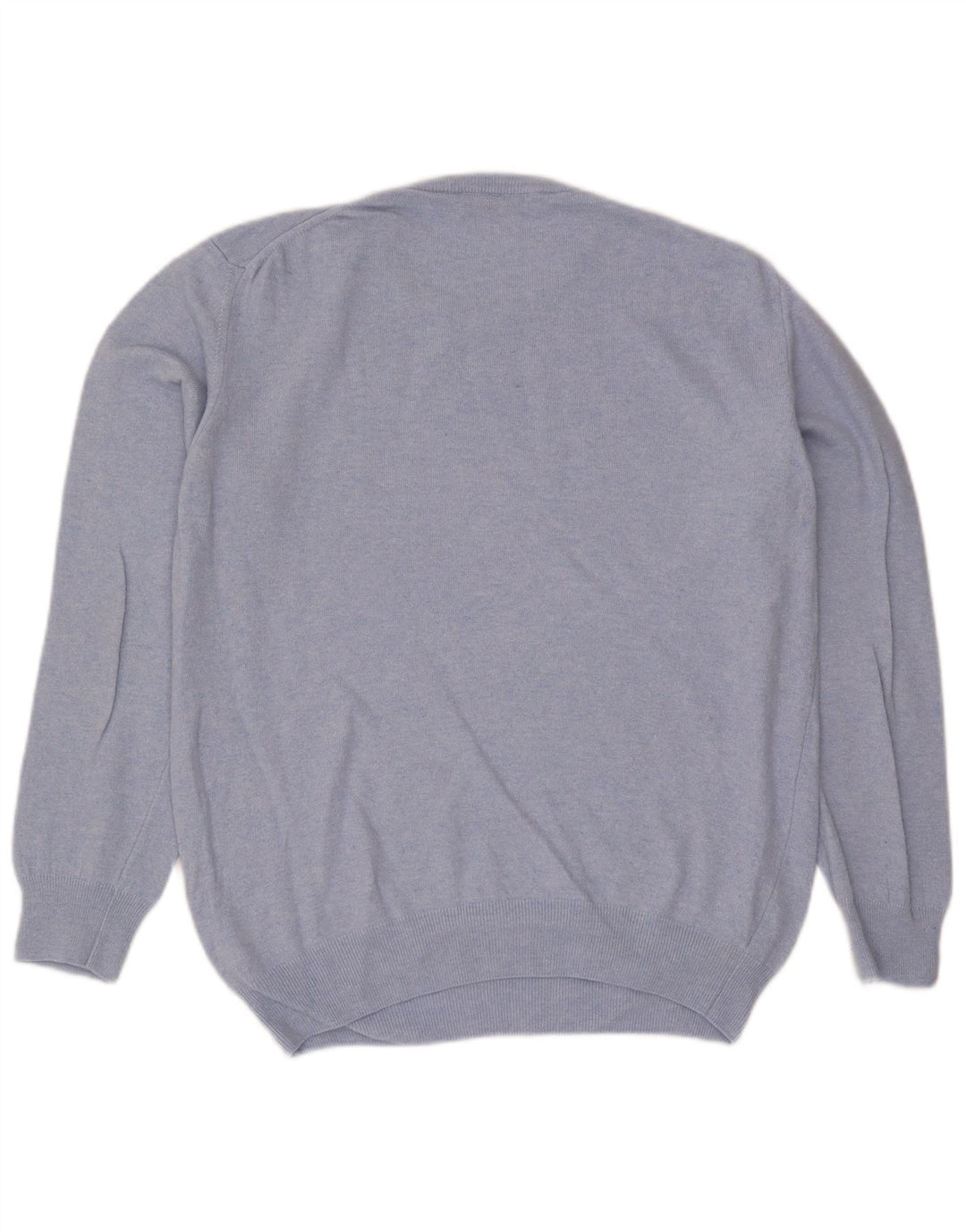 Trussardi Mens Crew Neck Jumper Sweater Medium Blue Wool