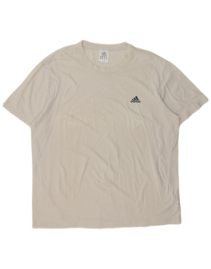 Adidas Mens T-Shirt Top 2XL White Cotton