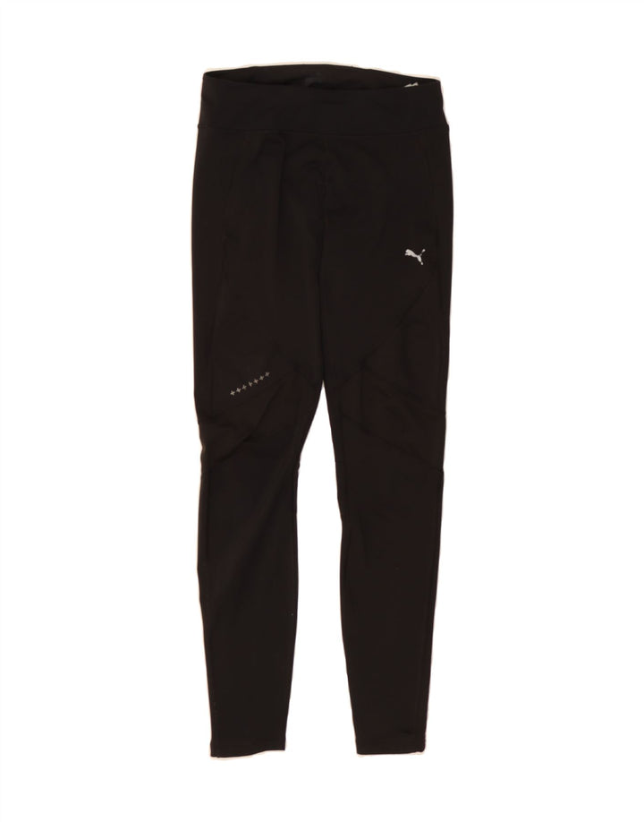 PUMA Womens Leggings UK 12 Medium  Black Polyester Vintage Puma and Second-Hand Puma from Messina Hembry 