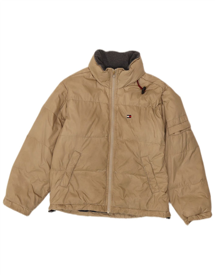 Tommy Hilfiger Boys Padded Jacket 7-8 Years XS  Beige Nylon