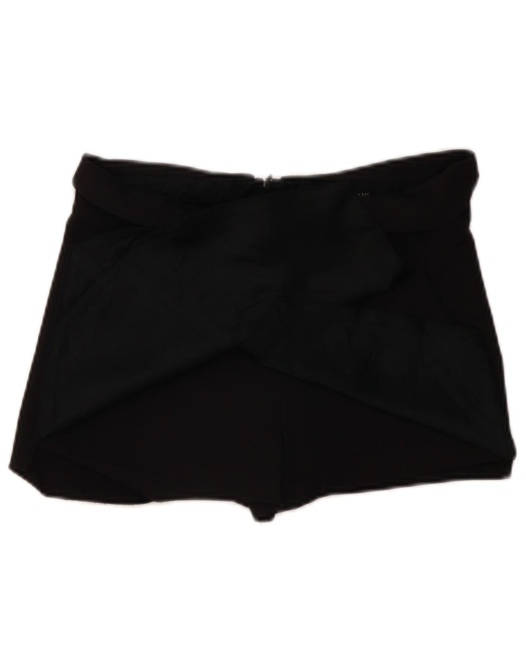ZARA Womens Skort UK 8 Small  Black Acetate