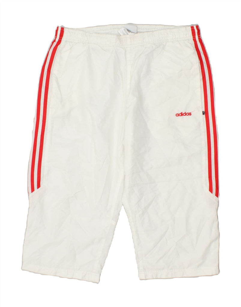 ADIDAS Mens Sport Shorts Medium White Polyester | Vintage Adidas | Thrift | Second-Hand Adidas | Used Clothing | Messina Hembry 