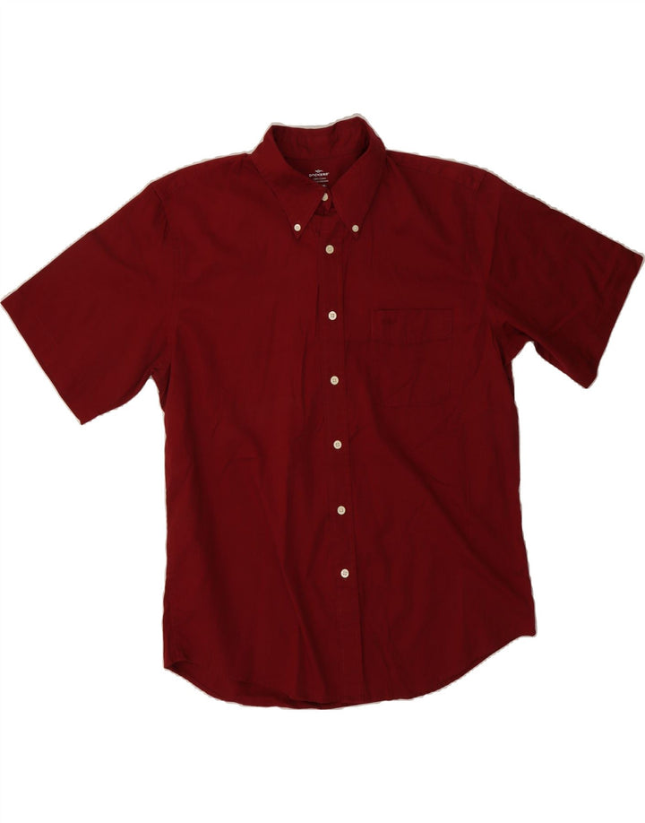 DOCKERS Mens Short Sleeve Shirt Large Red Cotton Vintage Dockers and Second-Hand Dockers from Messina Hembry 