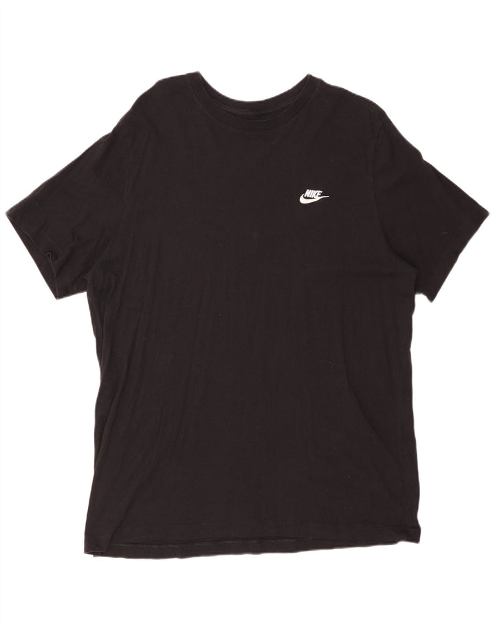 NIKE Mens T-Shirt Top XL Black Cotton