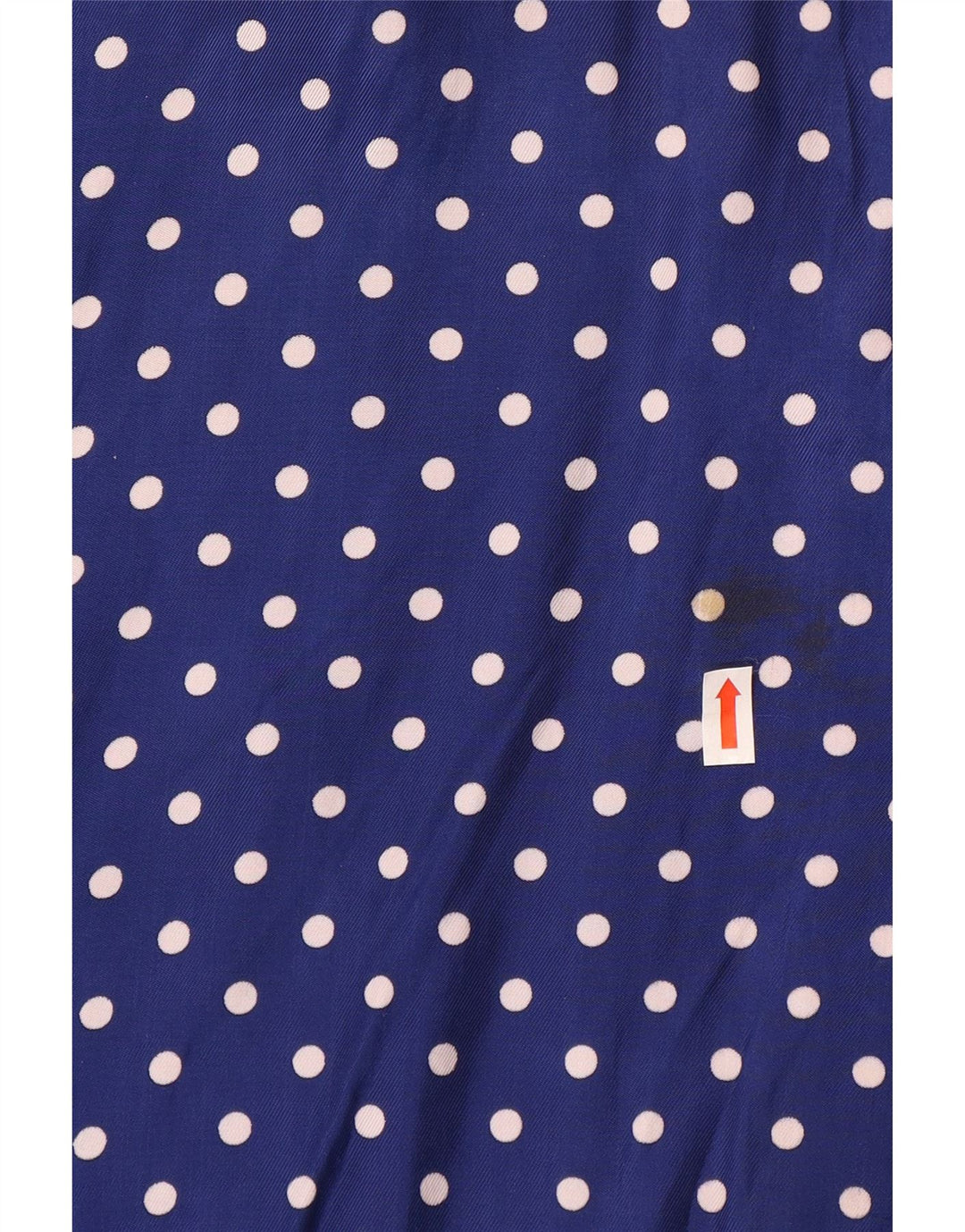 VINTAGE Womens Short Sleeve Shirt Blouse UK 14 Large Navy Blue Polka Dot