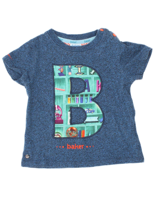 Ted Baker Baby Boys Graphic T-Shirt Top 18-24 Months Navy Blue Flecked