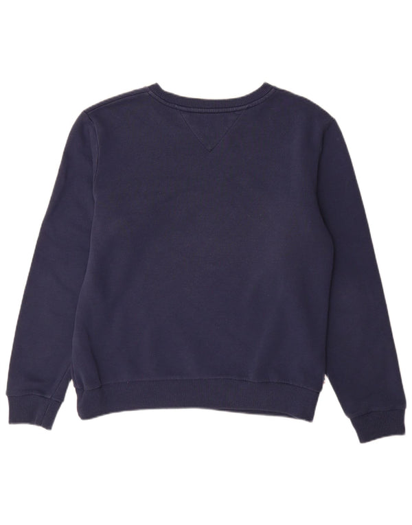 Tommy Hilfiger Womens Graphic Sweatshirt Jumper UK 16 Large Navy Blue