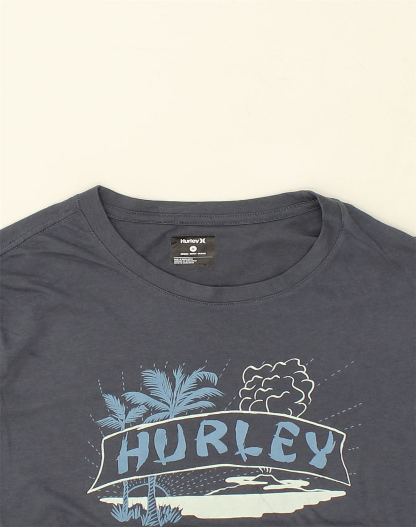 HURLEY Mens Graphic T-Shirt Top Medium Grey Cotton | Vintage Hurley | Thrift | Second-Hand Hurley | Used Clothing | Messina Hembry 