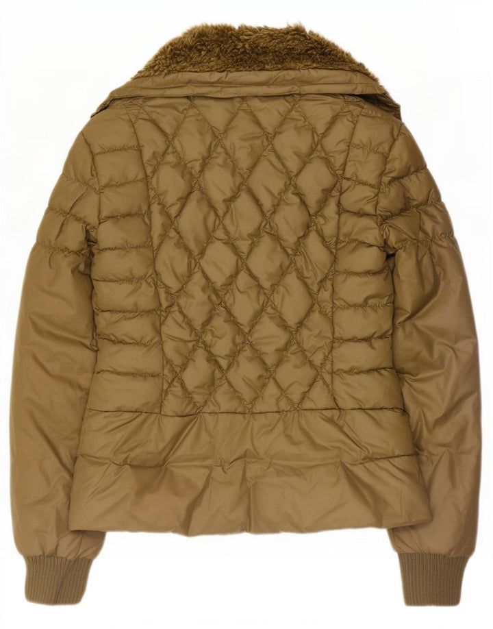 Buffalo Womens Padded Jacket UK 12 Medium Khaki Polyester