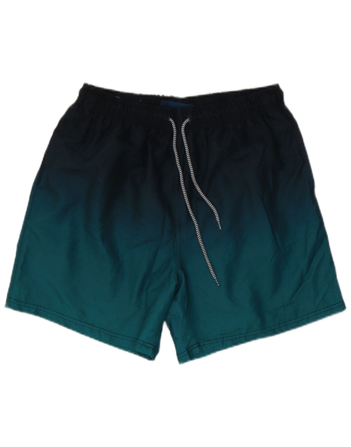 Mountain Warehouse Mens Swimming Shorts Medium Blue Colourblock Polyester