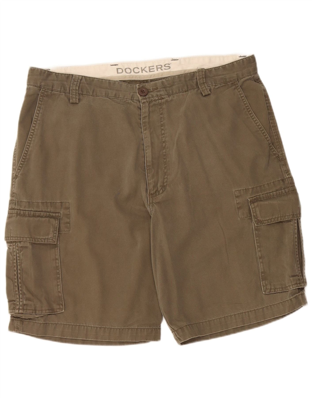 DOCKERS Mens Cargo Shorts W36 Large Khaki Cotton