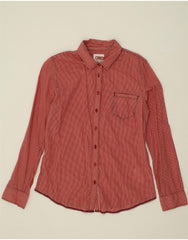 MUSTANG Womens Shirt EU 38 Medium Red Gingham Cotton