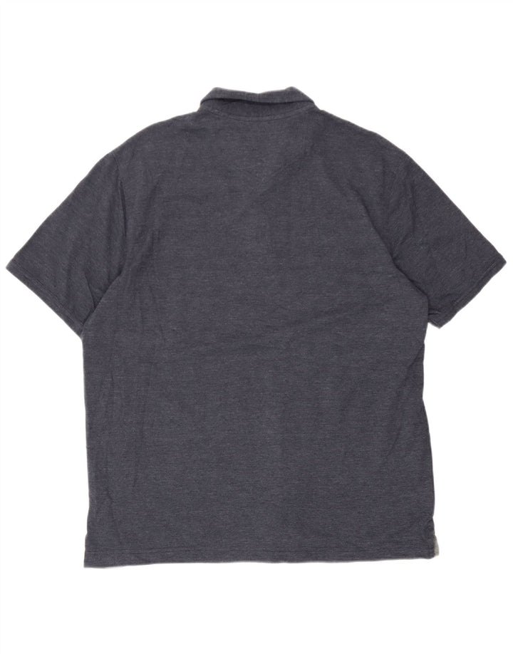 Eddie Bauer Mens Polo Shirt Large Navy Blue Cotton