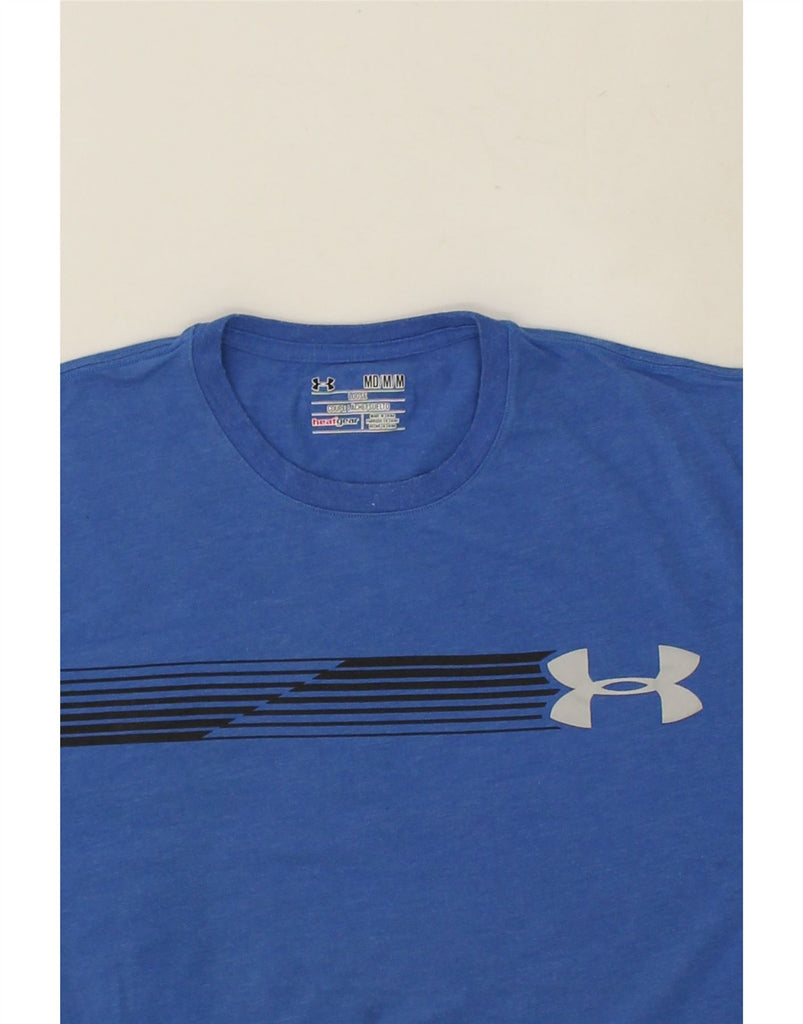 UNDER ARMOUR Mens Heat Gear Graphic T-Shirt Top Medium Blue | Vintage Under Armour | Thrift | Second-Hand Under Armour | Used Clothing | Messina Hembry 