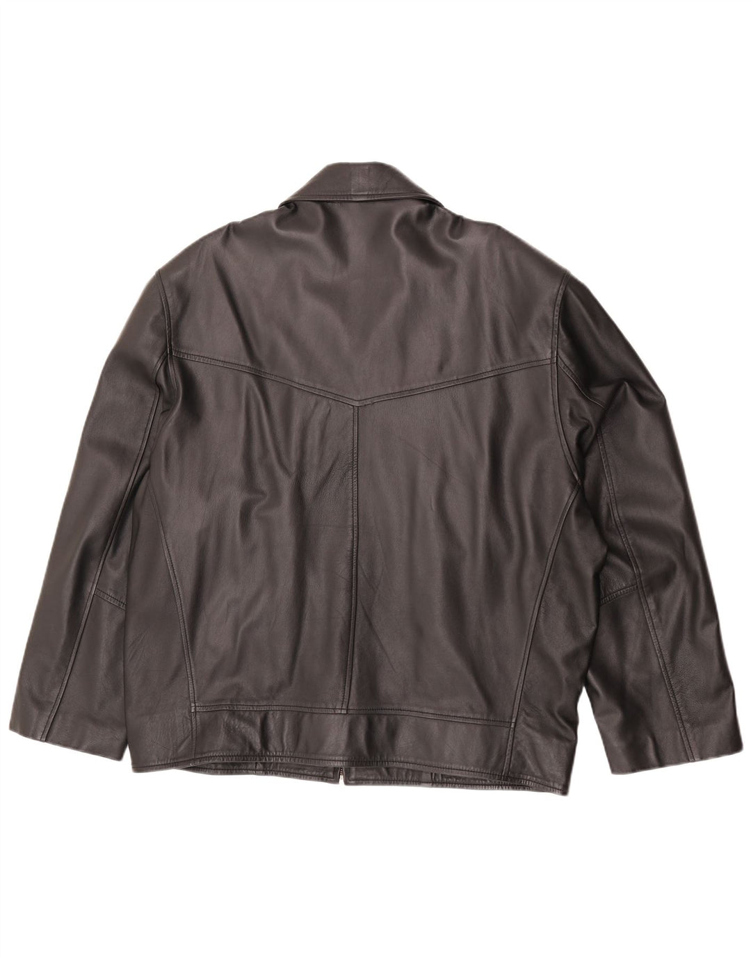 Admiral Womens Leather Jacket UK 20 2XL Black Lambskin