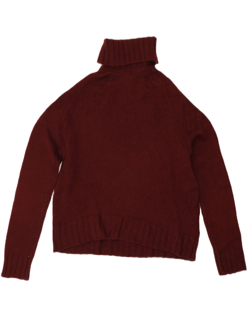 BROOKS BROTHERS Womens Roll Neck Jumper Sweater UK 16 Large Burgundy Vintage Brooks Brothers and Second-Hand Brooks Brothers from Messina Hembry 