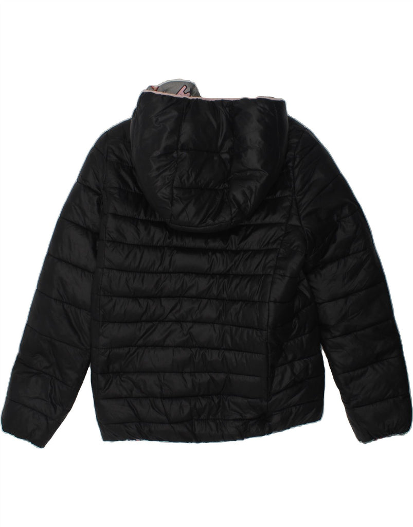 CHAMPION Girls Hooded Reversible Padded Jacket 7-8 Years Small  Black | Vintage Champion | Thrift | Second-Hand Champion | Used Clothing | Messina Hembry 