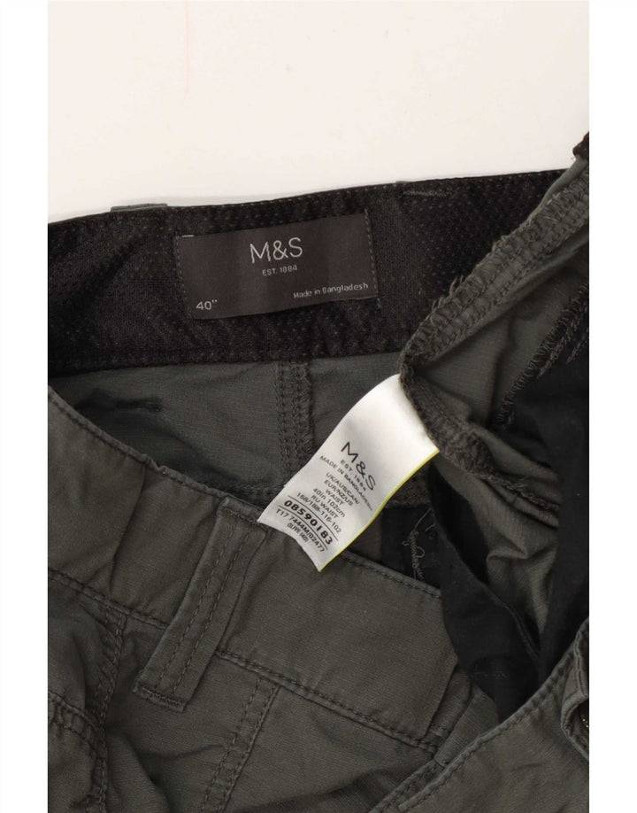 Marks & Spencer Mens Cargo Shorts W40 XL Khaki Cotton
