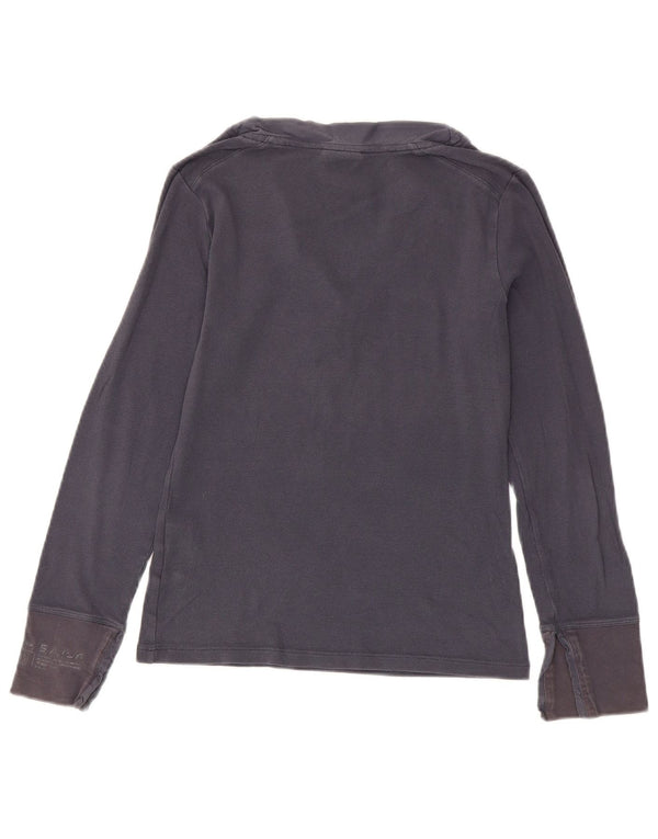 North Sails Womens Top Long Sleeve UK 12 Medium Navy Blue Cotton