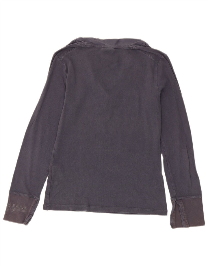 North Sails Womens Top Long Sleeve UK 12 Medium Navy Blue Cotton