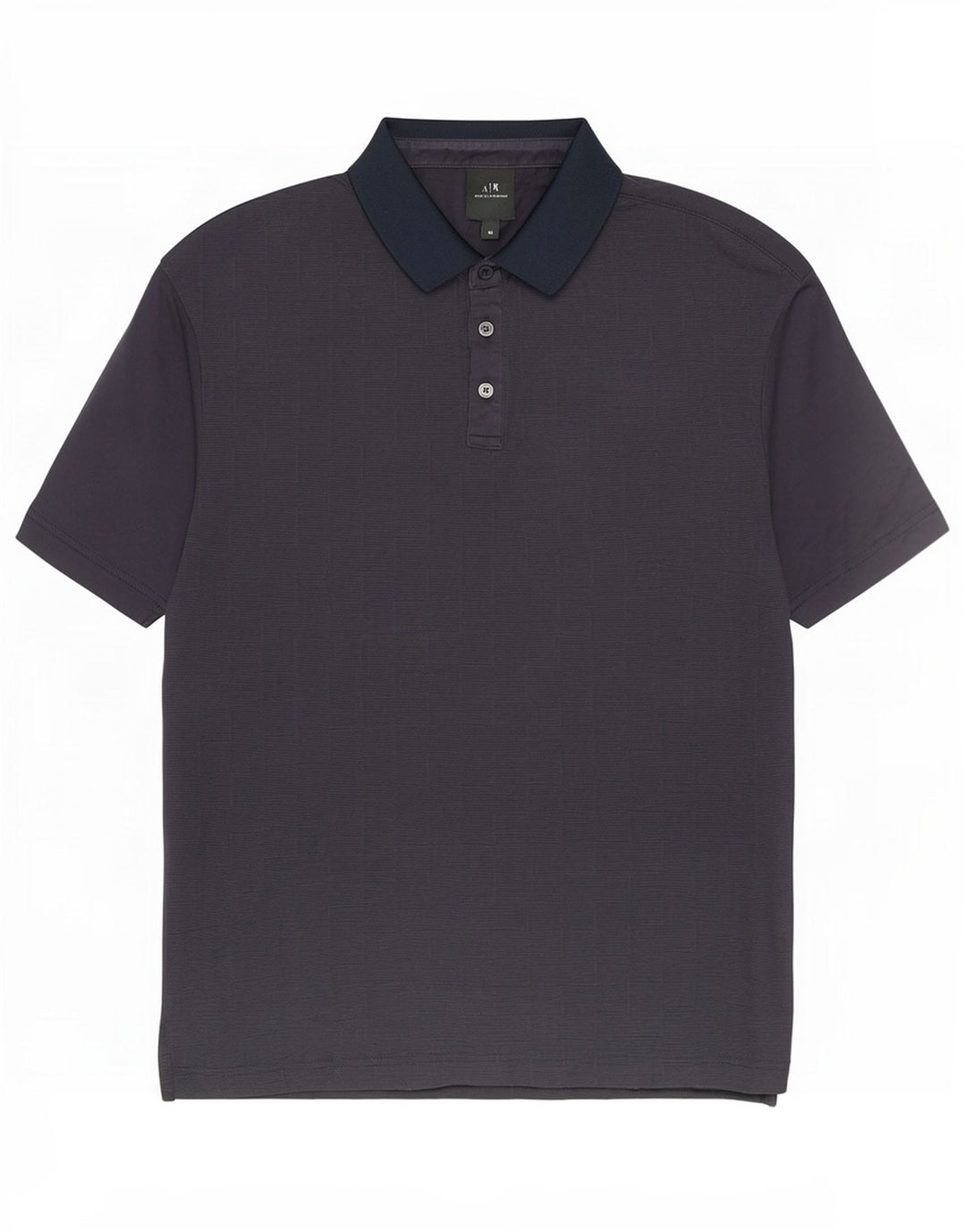 Armani Exchange Mens Polo Shirt Medium Navy Blue Geometric Cotton