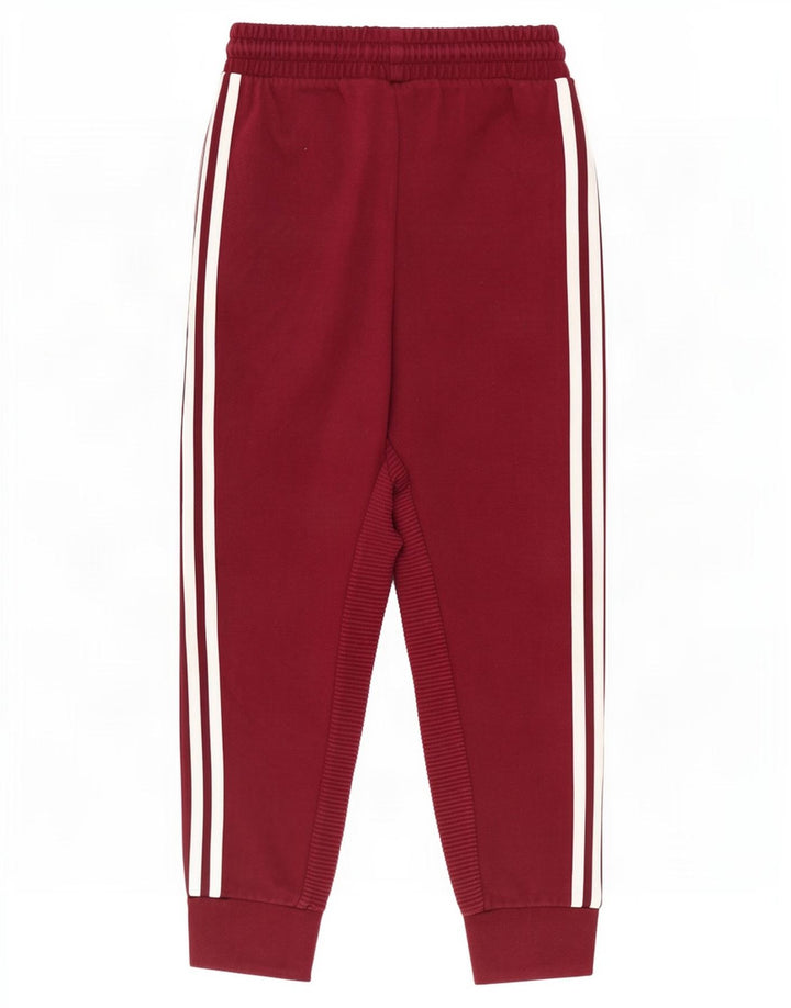 Adidas Mens Tracksuit Trousers Joggers Medium Maroon Cotton