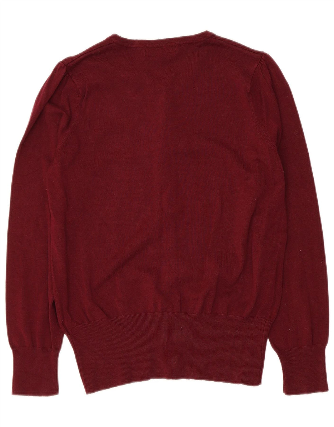 Marks & Spencer Womens Cardigan Sweater UK 12 Medium  Maroon Viscose