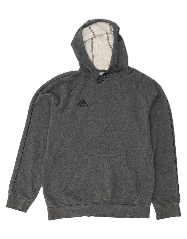 ADIDAS Mens Hoodie Jumper Medium Grey Cotton Vintage Adidas and Second-Hand Adidas from Messina Hembry 