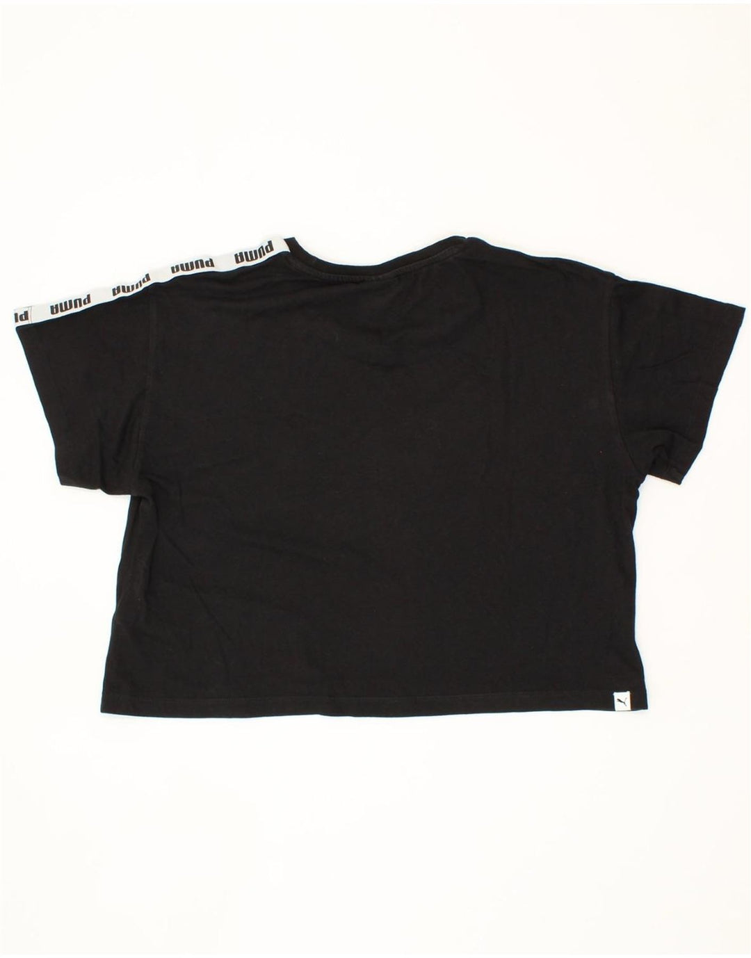PUMA Womens Oversized Graphic T-Shirt Top UK 12 Medium Black Colourblock Vintage Puma and Second-Hand Puma from Messina Hembry 