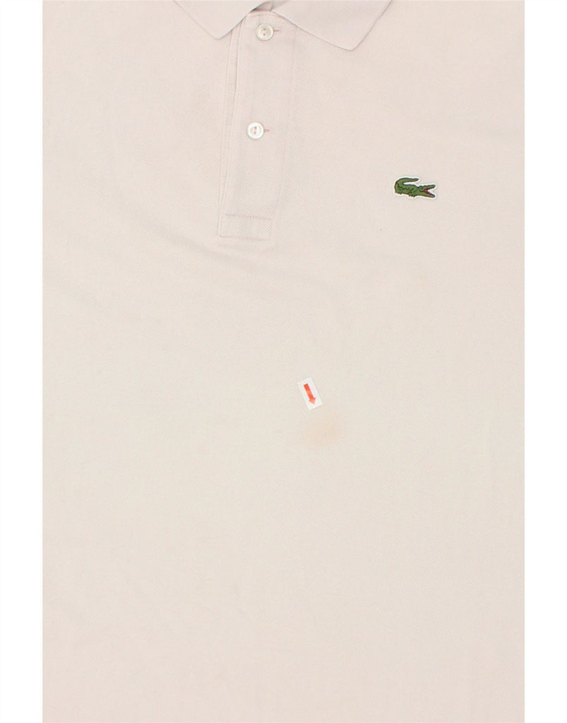 LACOSTE Mens Polo Shirt Size 6 XL Off White Cotton Vintage Lacoste and Second-Hand Lacoste from Messina Hembry 