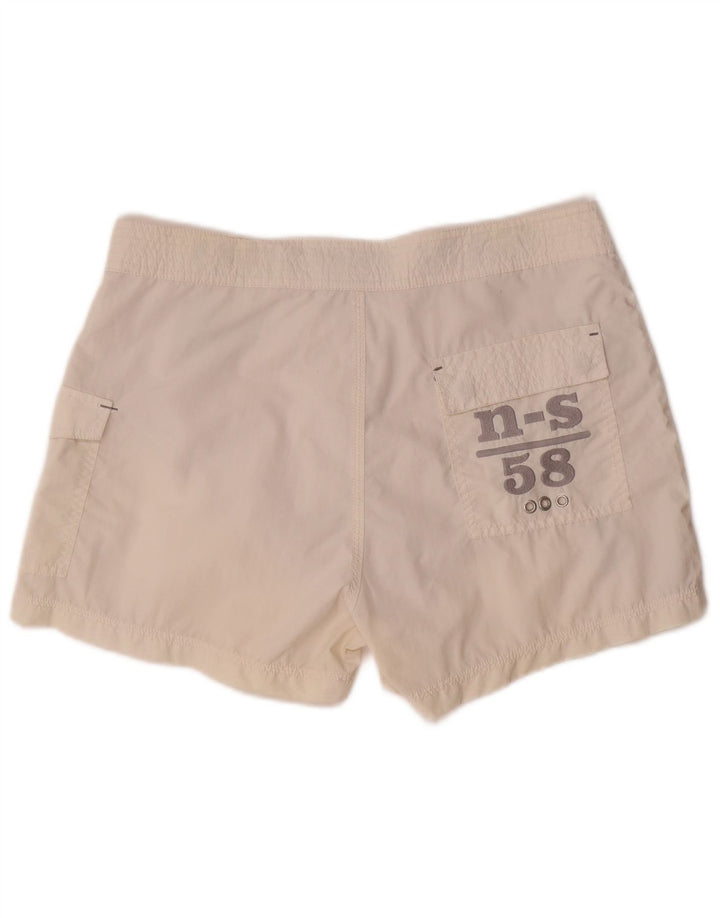 NORTH SAILS Mens Graphic Swimming Shorts Medium White Polyamide