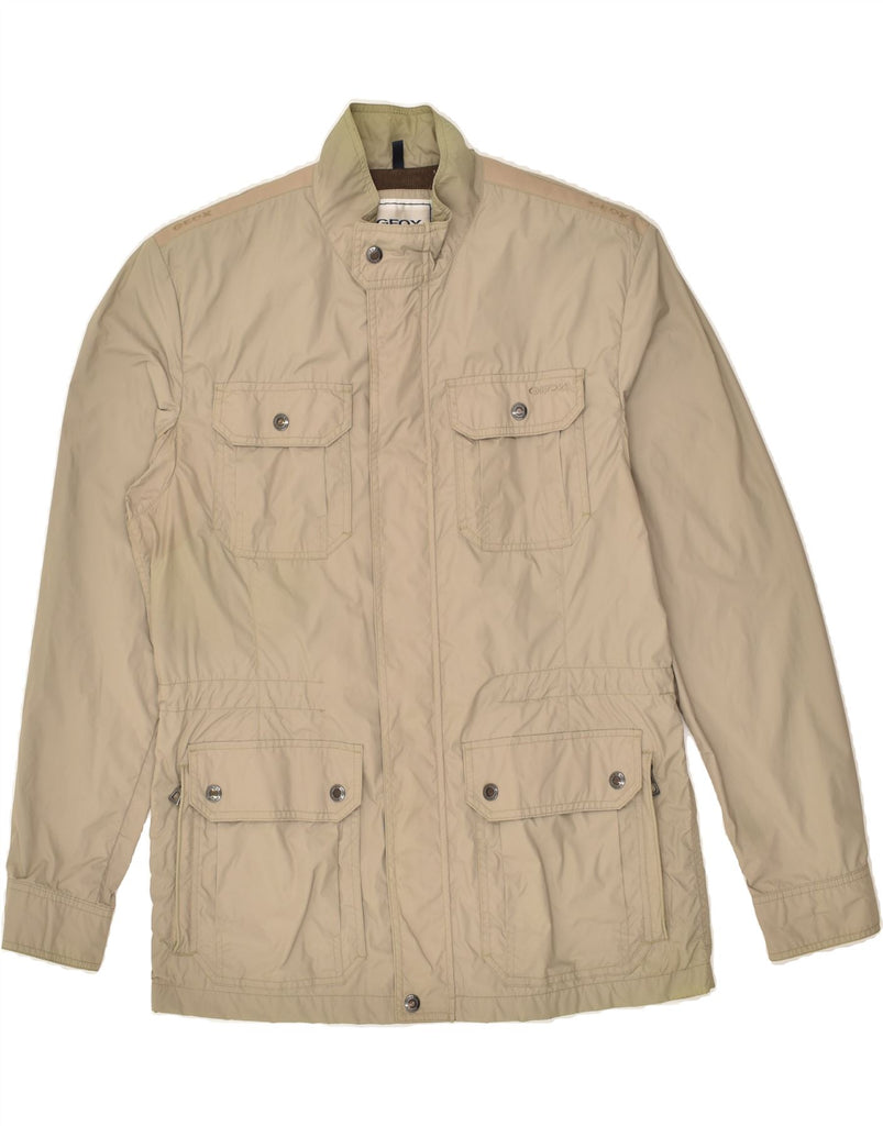 GEOX Mens Respira Utility Jacket UK 38 Medium Beige Polyamide | Vintage Geox | Thrift | Second-Hand Geox | Used Clothing | Messina Hembry 