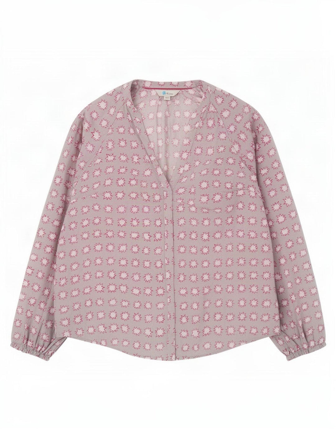 Boden Womens Abstract Pattern Oversized Shirt Blouse UK 10 Small Grey