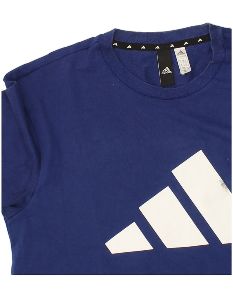 ADIDAS Mens Graphic T-Shirt Top Small Navy Blue Cotton | Vintage Adidas | Thrift | Second-Hand Adidas | Used Clothing | Messina Hembry 