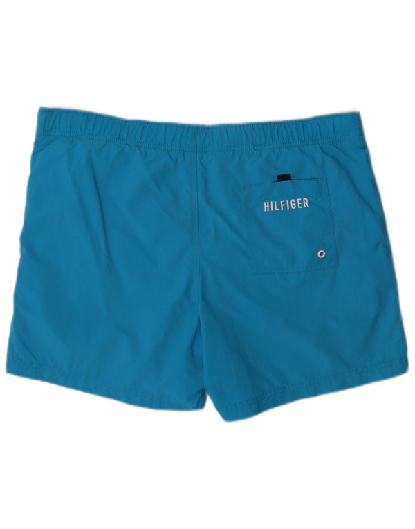 Tommy Hilfiger Mens Graphic Swimming Shorts Large Blue Colourblock
