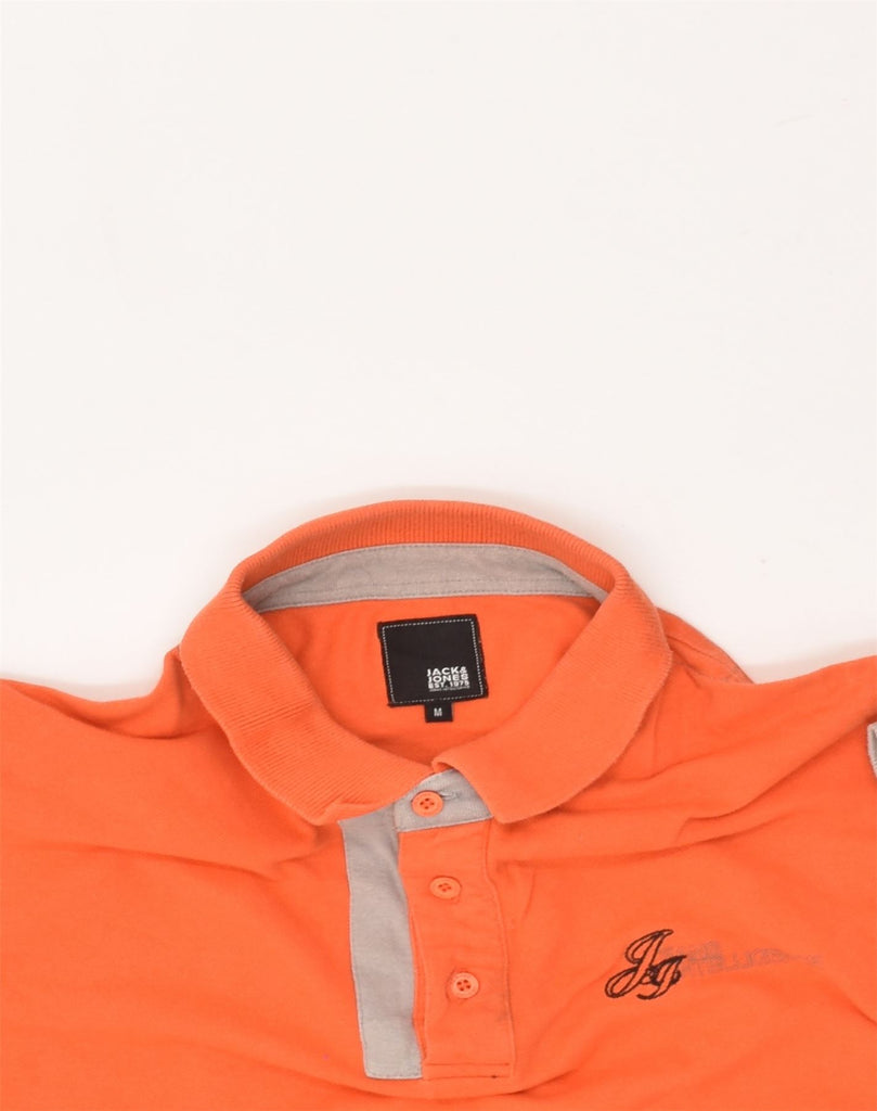 JACK & JONES Mens Polo Shirt Medium Orange Cotton | Vintage Jack & Jones | Thrift | Second-Hand Jack & Jones | Used Clothing | Messina Hembry 