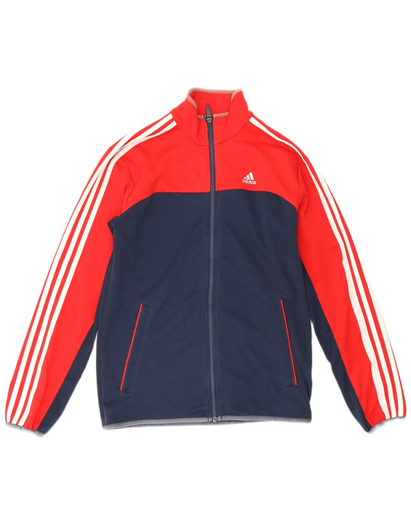 Adidas Mens Full Tracksuit UK 36/38 Small Navy Blue Colourblock Polyester