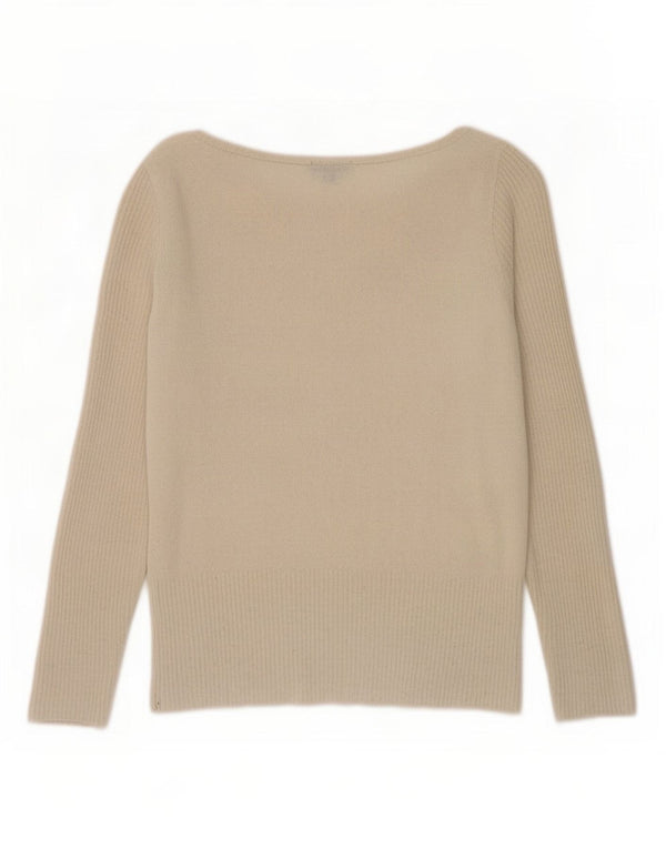 Massimo Dutti Womens Blouse Top UK 10 Small Beige