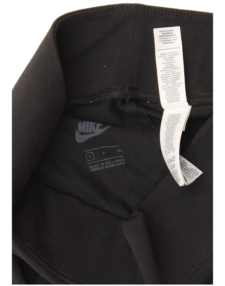 Nike Womens Graphic Leggings UK 8 Small  Black Cotton