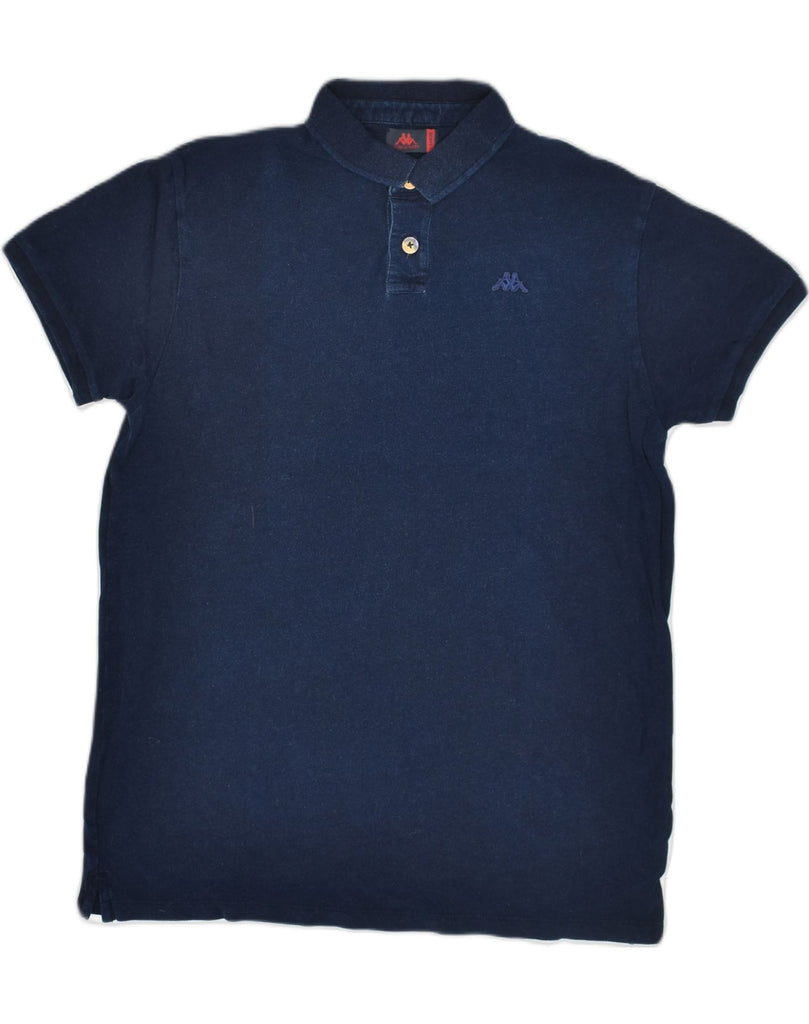 KAPPA Mens Slim Polo Shirt XL Navy Blue Cotton | Vintage Kappa | Thrift | Second-Hand Kappa | Used Clothing | Messina Hembry 