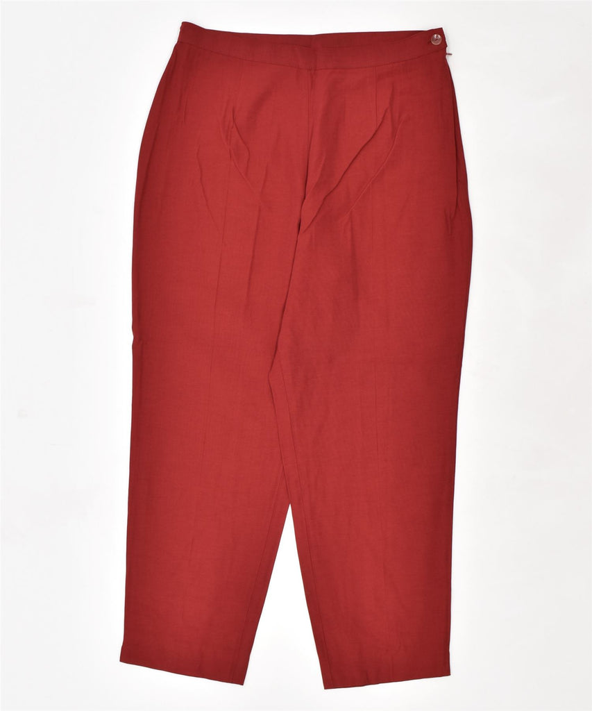 VINTAGE Womens Pegged Casual Trousers IT 48 XL W34 L26 Red Polyester | Vintage | Thrift | Second-Hand | Used Clothing | Messina Hembry 