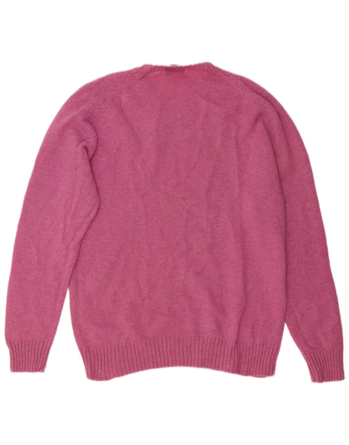 KAPPA Mens V-Neck Jumper Sweater 2XL Pink Wool