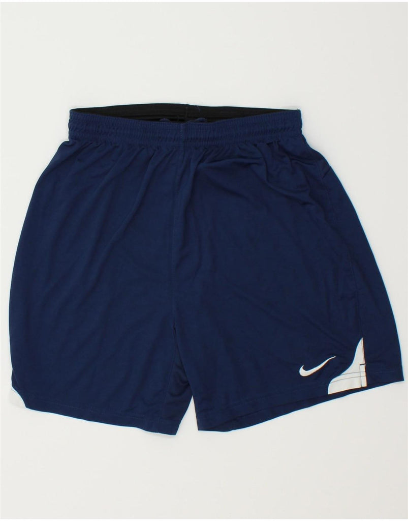 NIKE Boys Dri Fit Sport Shorts 13-14 Years XL Navy Blue Polyester | Vintage Nike | Thrift | Second-Hand Nike | Used Clothing | Messina Hembry 