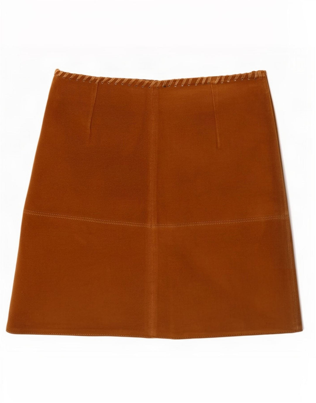 Zara Womens Suede Mini Skirt Medium W28 Beige Leather