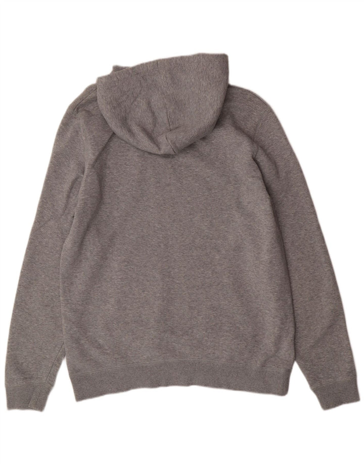 JACK WILLS Mens Graphic Hoodie Jumper Large Grey Cotton