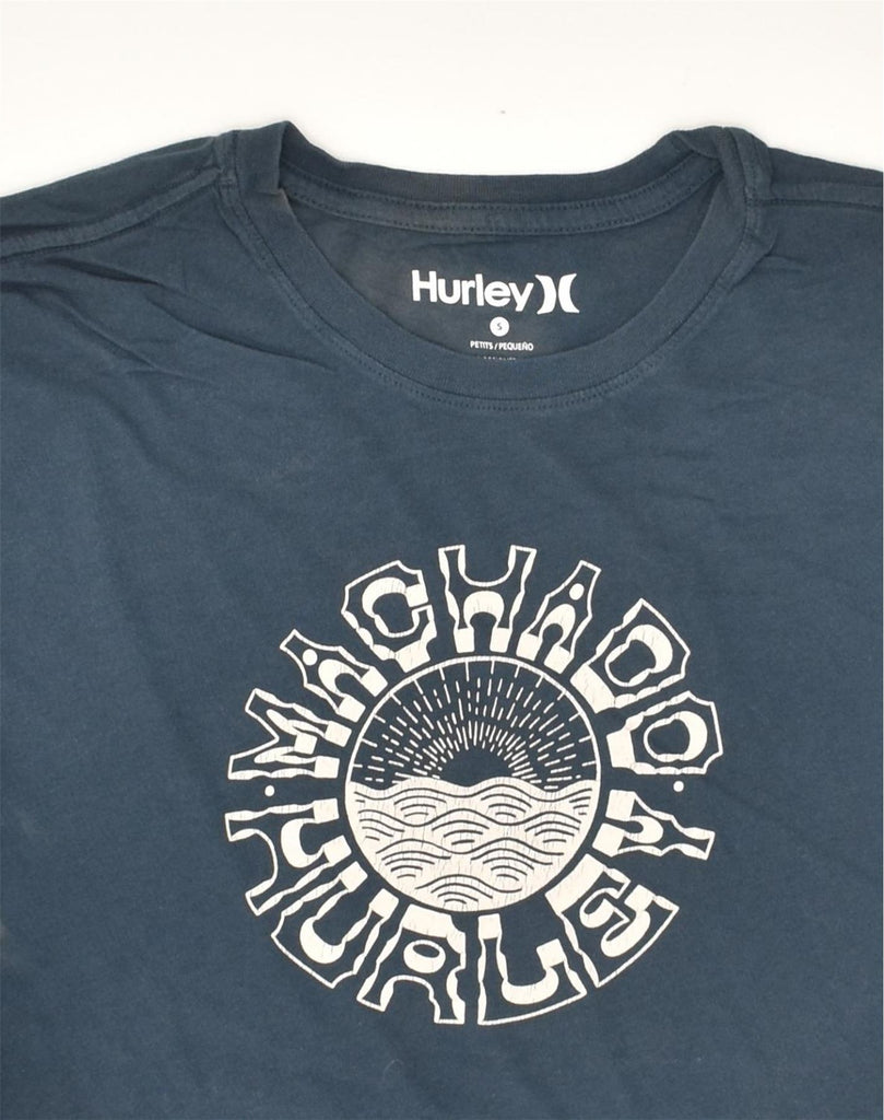 HURLEY Mens Graphic T-Shirt Top Small Navy Blue Cotton | Vintage Hurley | Thrift | Second-Hand Hurley | Used Clothing | Messina Hembry 