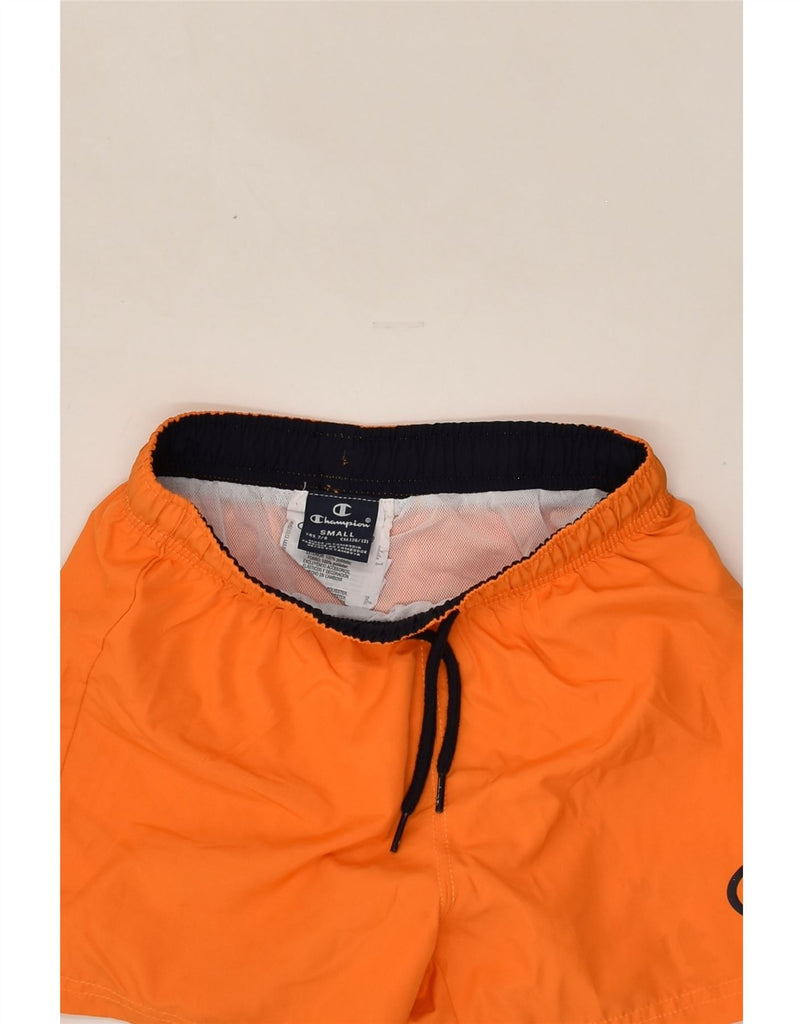 CHAMPION Girls Sport Shorts 7-8 Years Small  Orange Polyester | Vintage Champion | Thrift | Second-Hand Champion | Used Clothing | Messina Hembry 